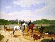 Wilhelm von Kobell Hunting Party on Lake Tegernsee oil painting reproduction